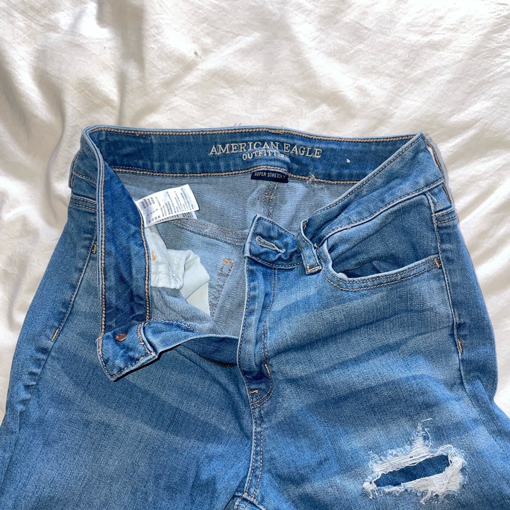 American Eagle Blue Distressed Jeans
